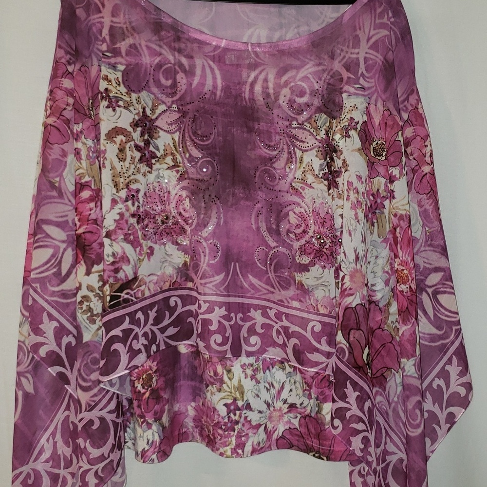 EUC Dressbarn Chiffon Scarf Blouse